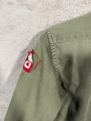 Vintage Boy Scouts of America Shirt Olive Green Sanforized Long Sleeve Youth