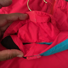 Vintage French Toast Red Teal Black Hooded Zip Up Windbreaker Colorblock Size 6