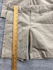 2x Cat & Jack Boys Youth 4 Beige Flat Front School Uniform Chino Shorts