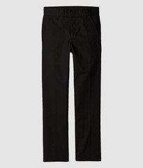 $79 Nautica Young Boy’s Size 7 Slim Black Flat Front School Uniform Chino Pants