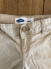 Old Navy French Toast Boys Uniform Bermuda Shorts Size 7 Beige 2 Piece Set