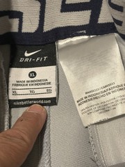 Nike Dri-FIT Boys XL Regular Golf Track Pants Zip Polyester Gray/Black (4-131)