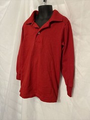 Jerzees Uniform Red Long Sleeve Top/Shirt Size Small Collared Boys Or Girls
