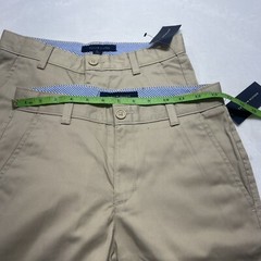 2 NWT Tommy Hilfiger School Uniform Khaki Shorts Boys 14 Beige Bermuda Chino