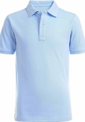 Nautica Boys’ School Uniform Short Sleeve Performance Polo, Lt Blue, 18/20H