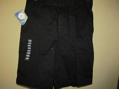 UNIVERSAL School Uniform BLACK Boys Size 14 FLAT FRONT Shorts ADJUSTABLE WAIST