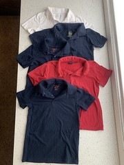 school uniform polo shirts boys size 6-7 Lot