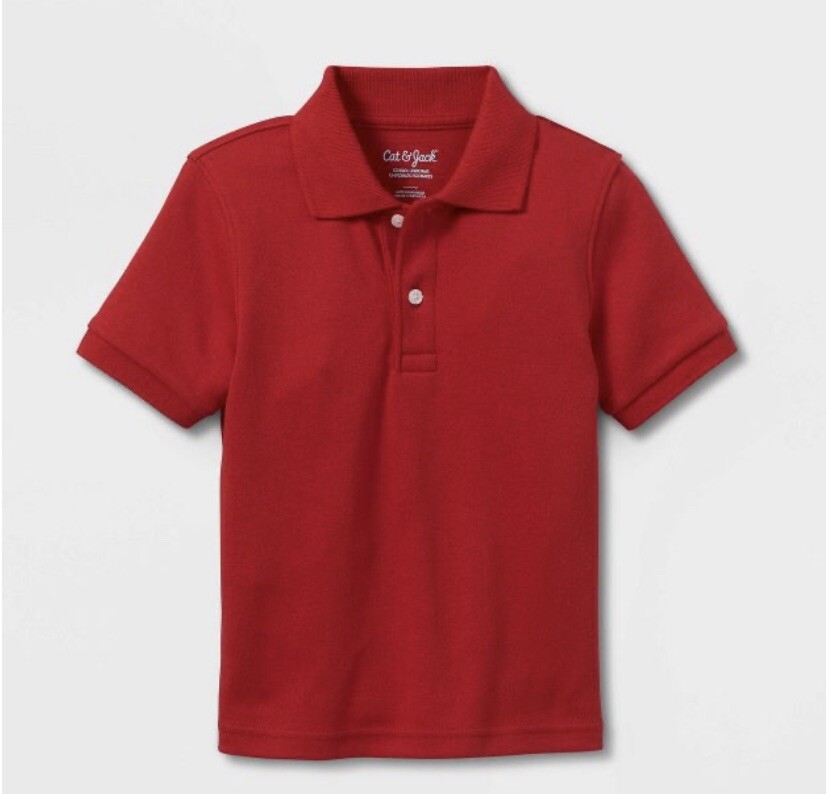 Toddler Boys Red Uniform Shirt – Unique Pique Polo 5 Pack 3T