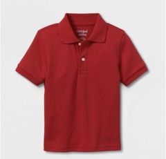 Toddler Boys Red Uniform Shirt – Unique Pique Polo 5 Pack 3T