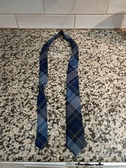 Lands End Kids Plaid Tie 48 Inches Total Length
