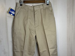 A+ School Uniform Pants Boys Size 16 29 x 28 Khaki Flat Front Waist Adjusts NWT