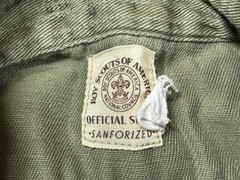 Vintage Boy Scouts Of America Shirt Green Sanforized Uniform 1950s 60s Costume
