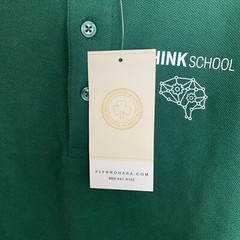 NWT Flynn O’ Hara Uniforms Short Sleeve Polo Shirt With Logo Size YS 6-8 Green
