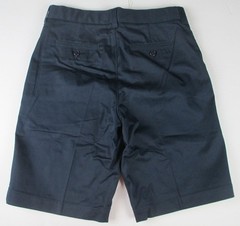LANDS END Classic Navy School Uniform Plain Front Chino Shorts Boys 10 NEW