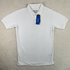 Nautica Boys Big School Uniform Short Sleeve Polo Shirt Button Closure Pique