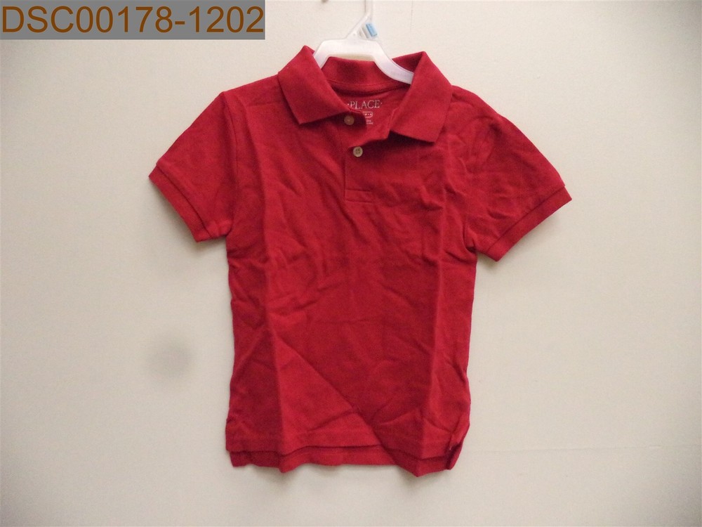 The Children’s Place Boy’s Short Sleeve Polo Shirt, Red, XS (4), 889705117677