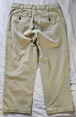 George 30 X 22 Khaki Flat Front Uniform Pants Mens Boys Husky Slacks