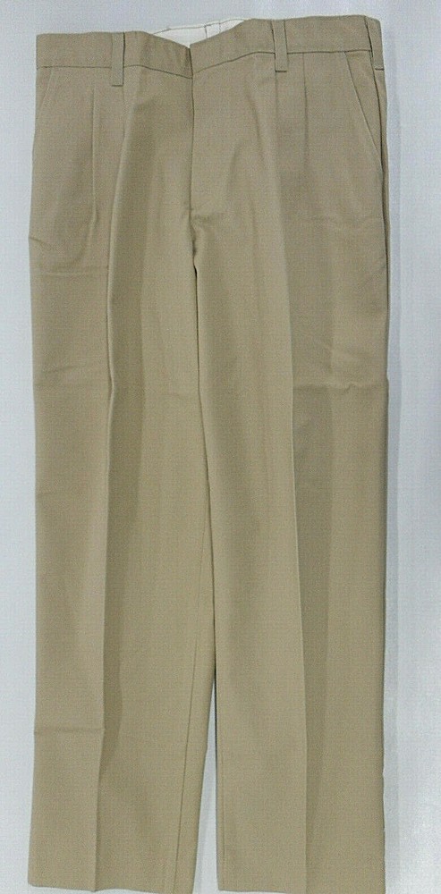 Boys A+ Khaki Pleated Front Uniform Pants Husky Sizes 27in. – 36in.