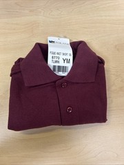 New Unisex Tulane Burgundy Uniform Polo Size Youth Medium