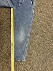 Vintage LL Bean Blue Denim Bib Overalls Youth Size Medium 100% Cotton Utility