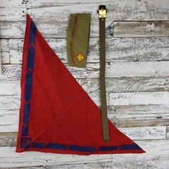 Vintage Boy Scouts Of American Uniform Orange County CA Hat Scarf Belt 13 R