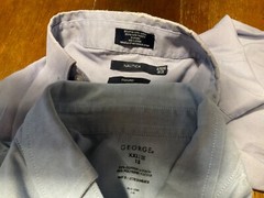 Lot of 7 Blue Oxford Uniform Short Sleeve Shirts Sz 14-18