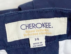 Cherokee, Youth Child Unisex Solid Navy Blue School Uniform Shorts, Size 14