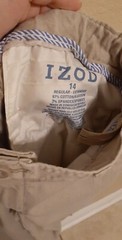 – L@@K – Boys Izod Light Beige Pleated School Uniform Pants Sz 14 Nice! –