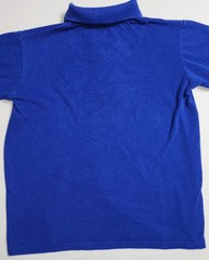 Authentic Galaxy School Uniform Children Sz 8 royal blue short-sleeve pique polo