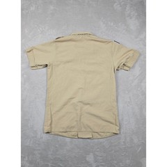 Boy Scouts of America Shirt Kids M Tan Short Sleeve Patches Pockets Gorpcore