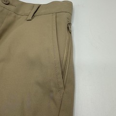 LANDS END Khaki School Uniform Plain Front Polyester Chino Shorts Boys Size 10