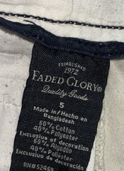 ‘FADED GLORY’ BOYS’ SIZE 5 BEIGE CARGO SHORTS W/ ADJ WAIST
