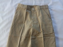 Real School Boys Husky Flat Front Pants School Uniform Approved Size 10H NWT