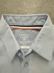 French Toast Light Blue Dress Shirt Size 4T