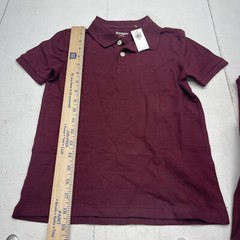 Old Navy 3 Pack Maroon School Uniform Short Sleeve Polos Youth Boys Small New