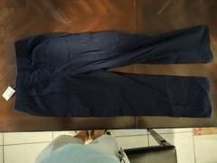 Boys pull on cargo pants size 10 husky navy blue