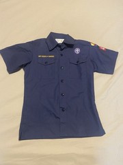 Boy Scouts Shirt Youth M Blue Uniform Top Official Youth Shirt Patches Boys
