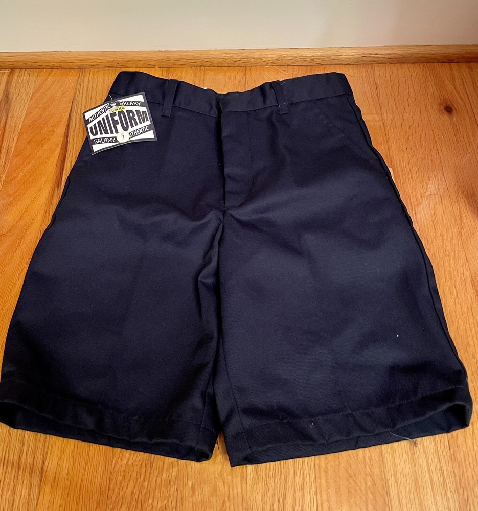 Authentic Galaxy Boy’s Shorts Size 7 School Uniform Adjustable Waist Navy