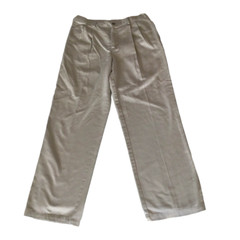 Izod Husky Khaki Boys Youth Pleated Pants Adjustable Waist Size 20 Reg Uniform