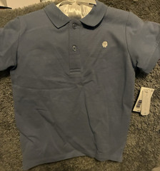 Edgehill collection 2-Piece Set Size 5 Blue Polo Shirt & Gray Shorts