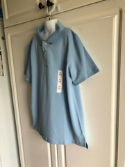 2-NEW Boys Cat & Jack Uniform/Dress Shirts XL 16 Light Blue Collar Short Sleeve