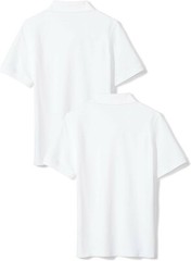 4pack Essentials Boys Uniform Short-Sleeve Pique Polo Shirts White size small