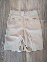 NEW School Uniform Shorts Boys Size 10 Khaki Adjustable Waist Band Unisex