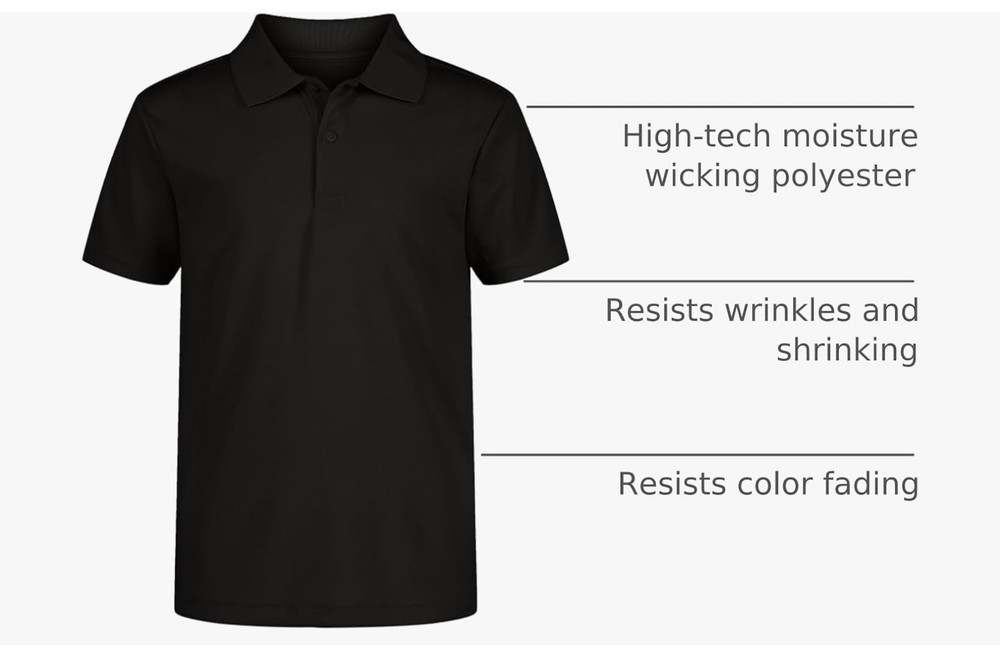 Boys school uniforms moisture warning