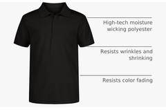 Boys school uniforms moisture warning