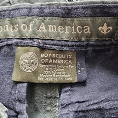 Boy Scouts of America Pants Youth 8 Green Convertible Zip-Off Shorts Cargo Z5b