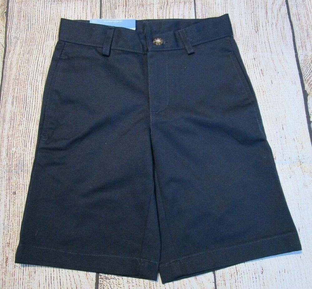 Nautica Boys School Uniform Navy Blue Shorts Adjustable Waist 6 Regular NWT
