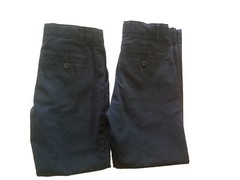 DOCKERS School Uniform Size 10 Boys Adjustable Waist Flat Front Blue Set Of 2