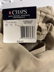 School Uniform NWT Boys Chaps Khaki Adjustable waist Uniform Shorts Size 12 Golf