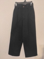 George Boys Pleated Front Navy Blue School Uniform Pants Size 8 Slim Adjustable